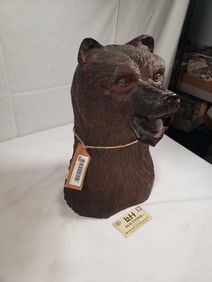 Carved Ironwood Bear Head