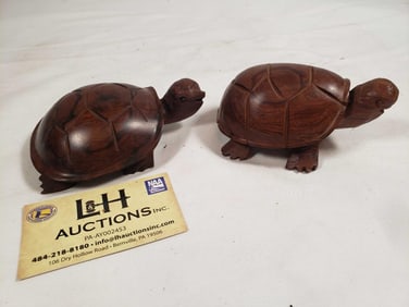 2 - Carved Ironwood Turtles