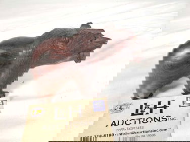 Carved Ironwood Bear w/Fish In Mouth