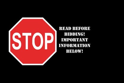 STOP! READ THIS BEFORE BIDDING! IMPORTANT INFORMATION BELOW!