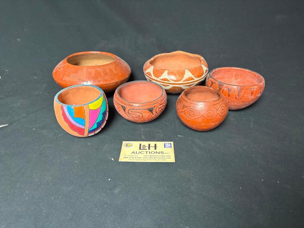Lot of 6 Mexican Pottery Bowls (1 of 8)