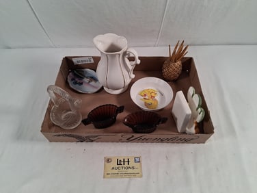 Assorted glass & pottery