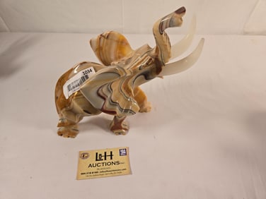 9 1/2" Long x 4 1/2" Wide Elephant (Marble?)