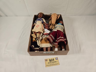 Lot Box of 10 Indian Themed Dolls #97