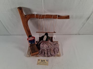 2 Pieces Overall Height 14" Navajo Weaving DollÊ#93