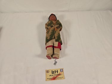 Rare Left Looking Skookum Woman, Wrapped Leggings & Feet