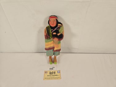 10 1/2" Skookum Woman w/Papoose, ca. 1920, glass beads, Bully Good LabelÊ#68