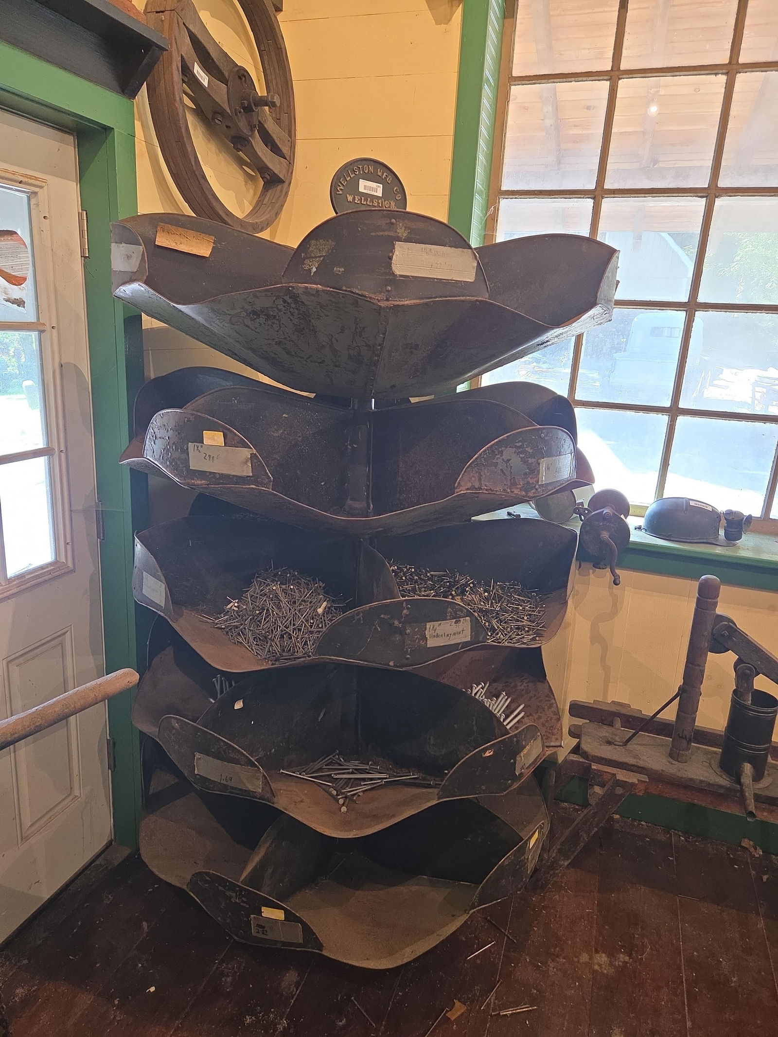 Antique Revolving Hardware 5 tier Carousel (1 of 3)