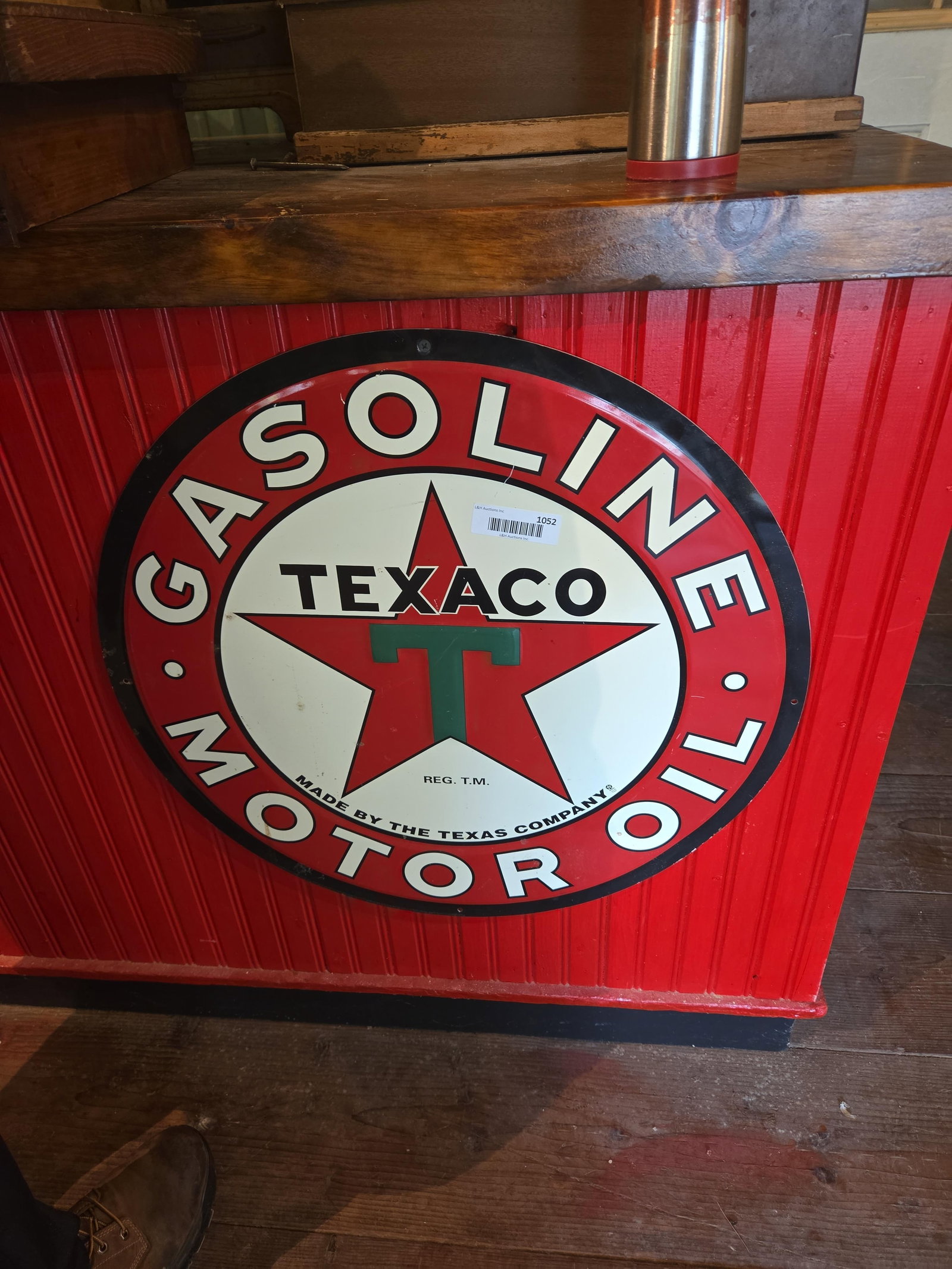 Texaco Motor Oil Sign: Texaco Motor oil sign, reproduction?