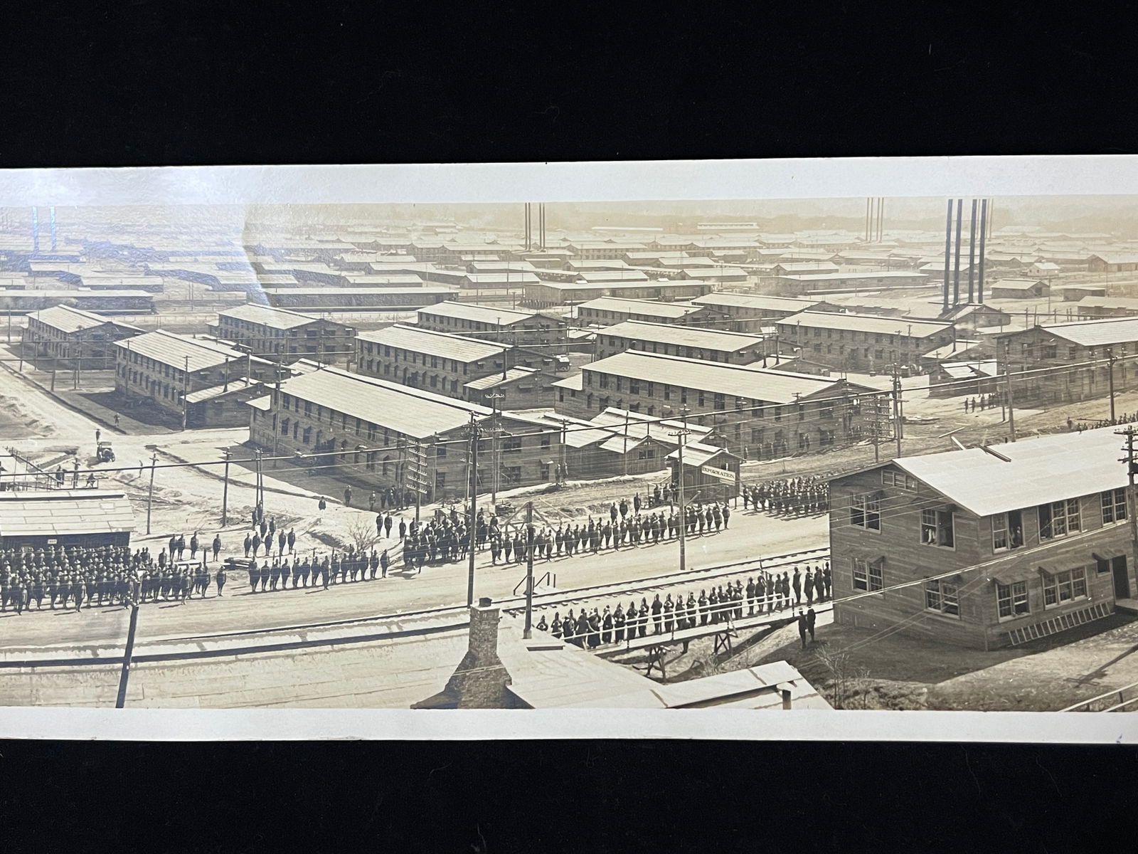 1918 WWI YardLong Photograph Camp Funston KS Major General Leonard J Wood Returns from France (1 of 10)