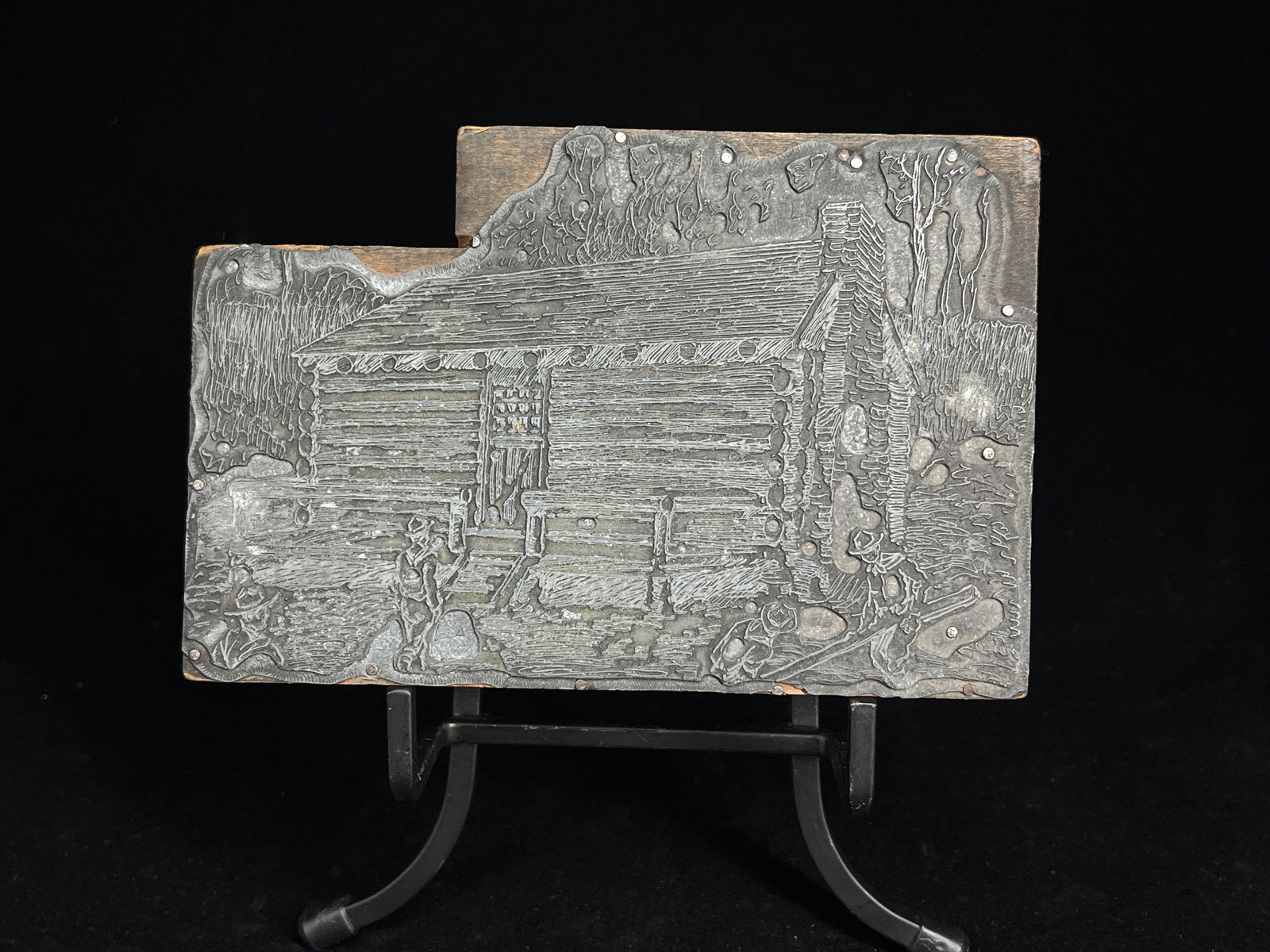 Unique Printing Block with a Classic Log Cabin Miller KS City Star (1 of 7)