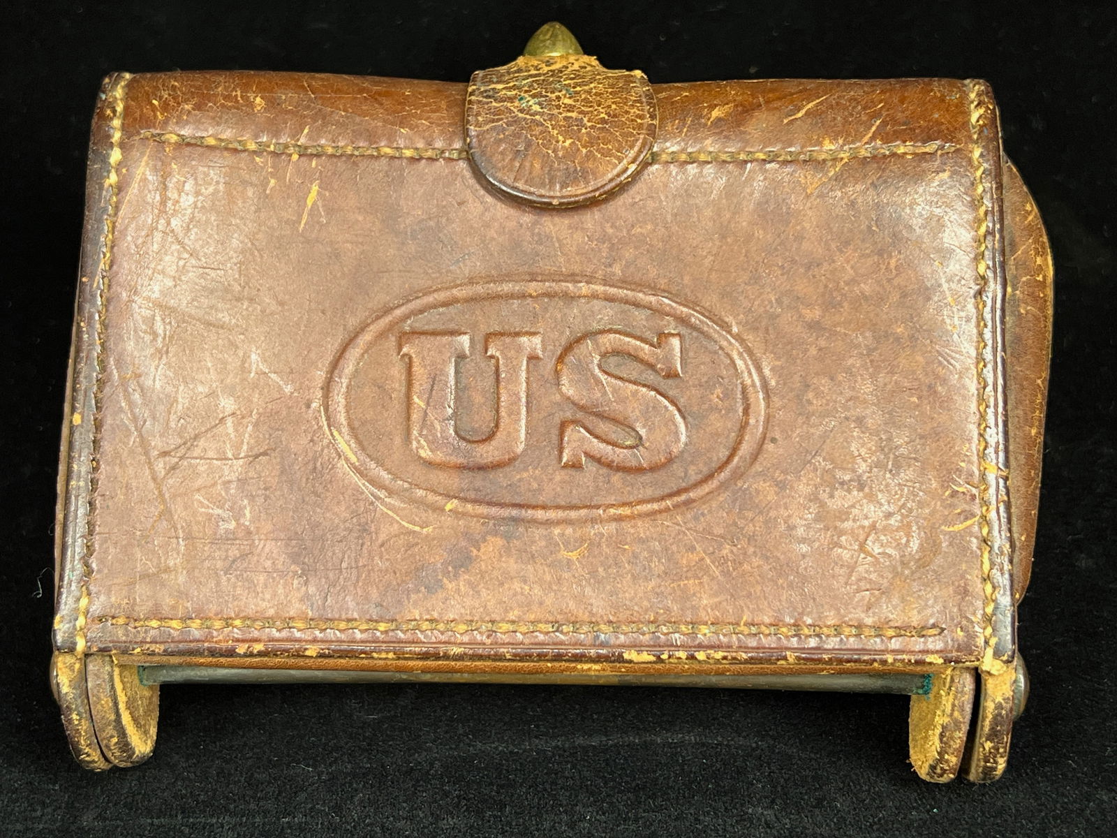 1880s Union Army all Leather Cartridge Belt Case (1 of 7)