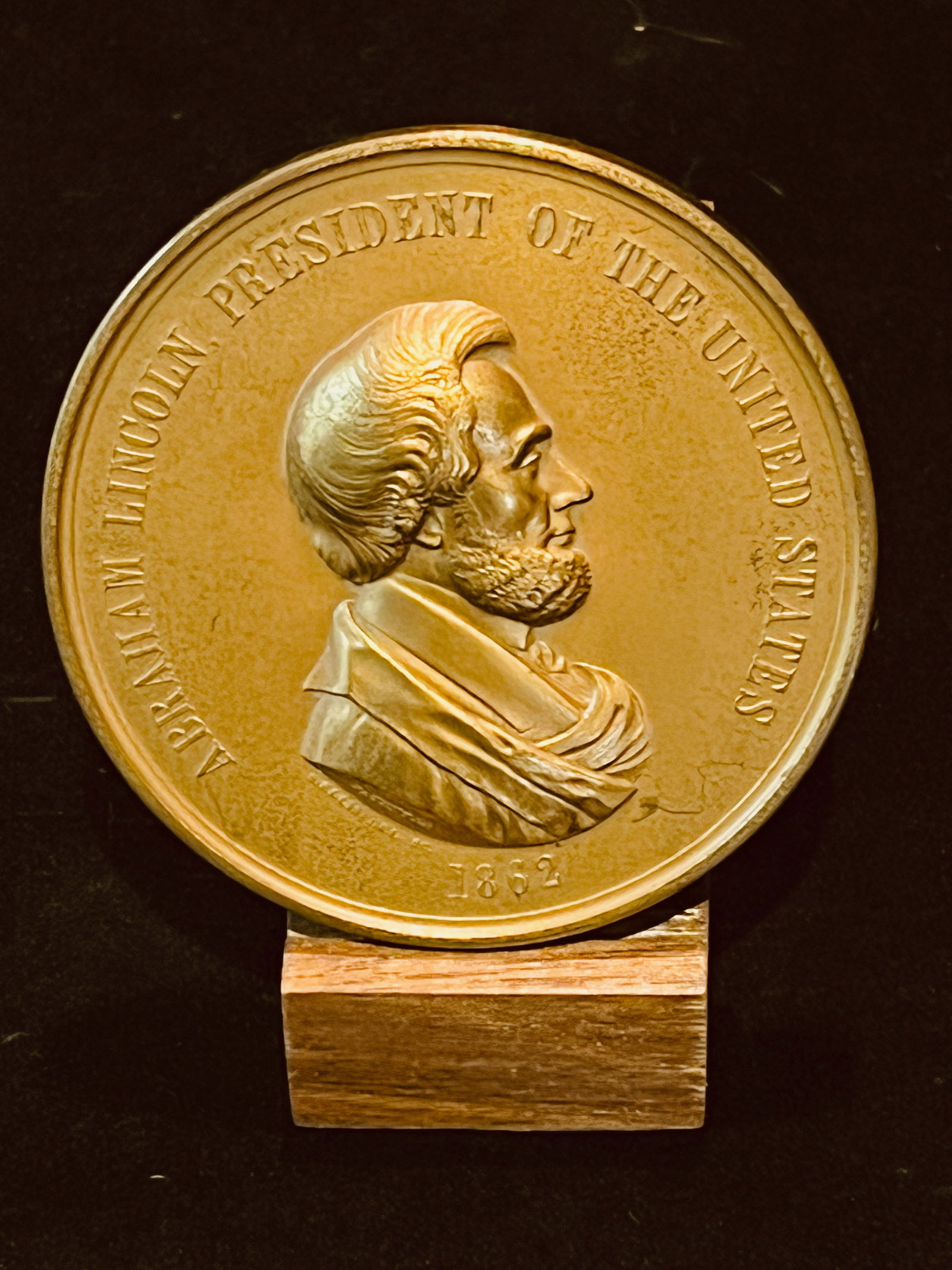 1862 Lincoln Indian Peace Medal US MINT Restrike - Handsome Heavy Solid Bronze (1 of 9)