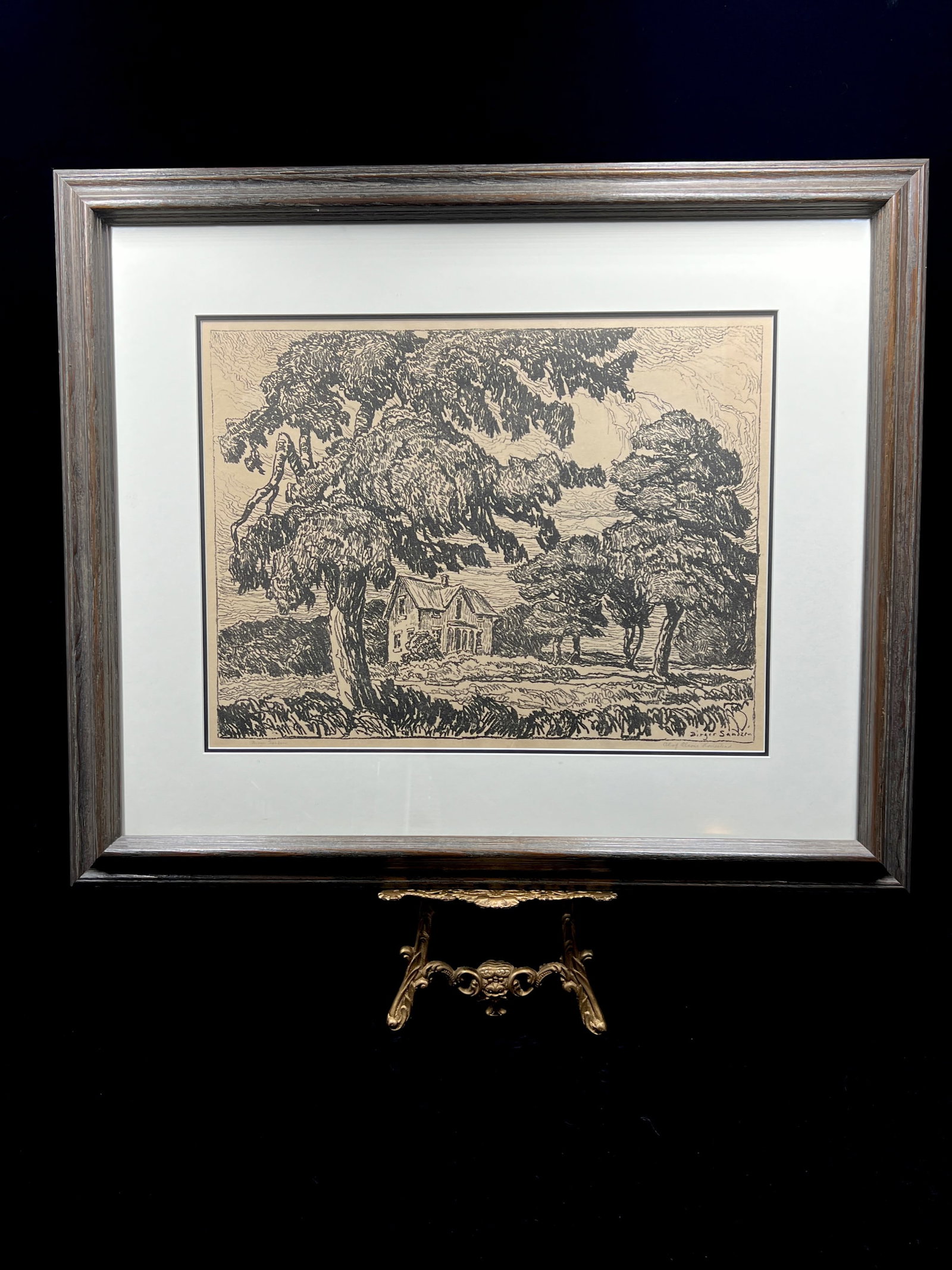 Early 1922 Birger Sandzen Print OLOF OLSON'S HOMESTEAD (1 of 8)