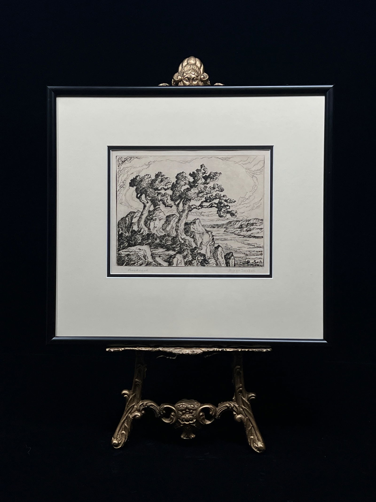 Rare 1929 Drypoint Print Birger Sandzen (1871-1954) Signed (1 of 6)