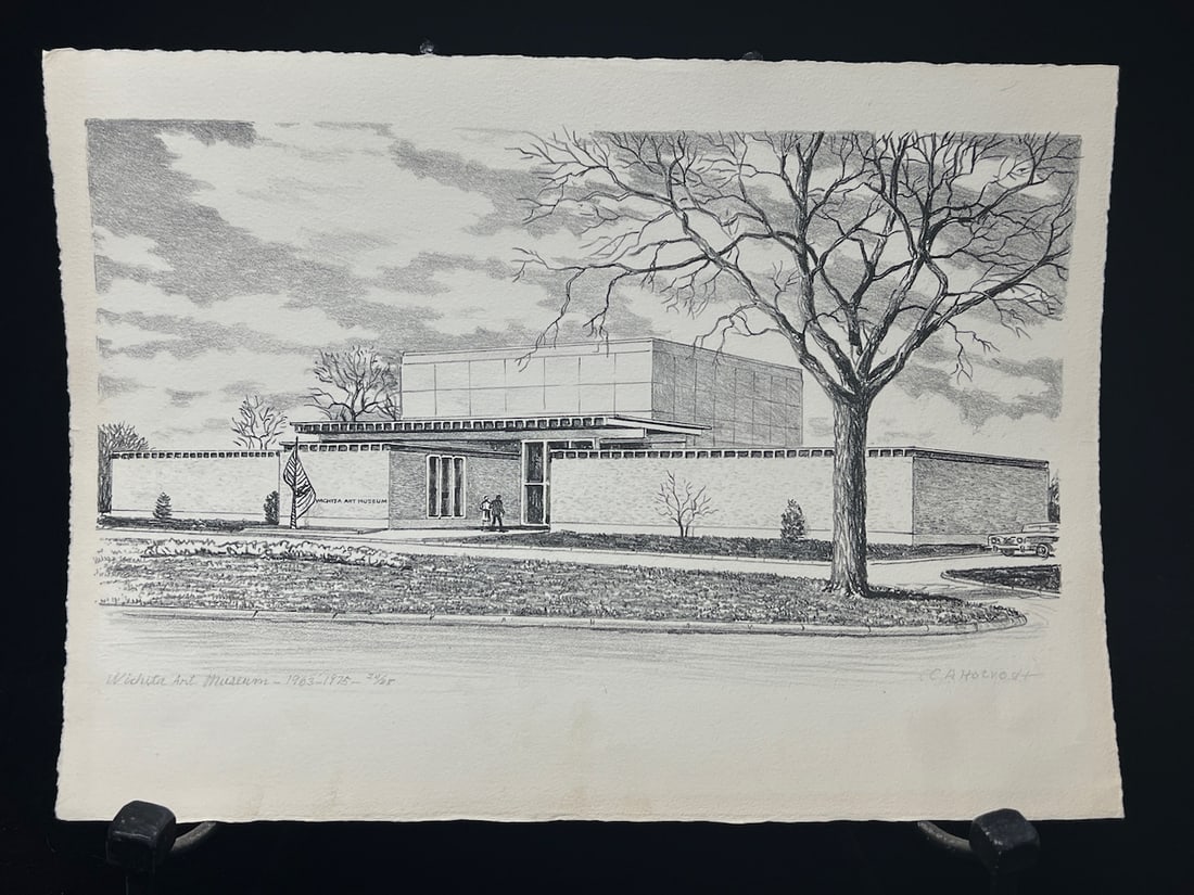 A Printed Architectural Rendering of the Wichita Art Museum Building (1 of 6)