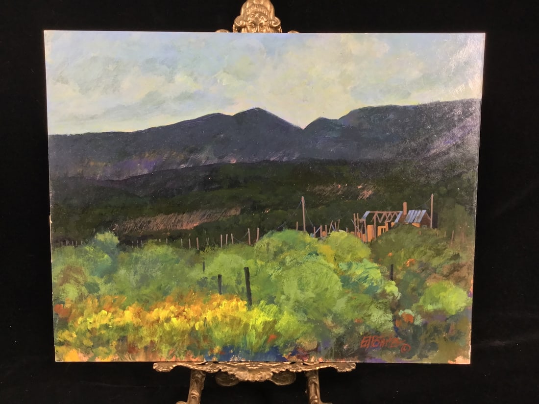 Ed Pointer 'Abandoned Adobe’ Southwest regionalist original work on board (1 of 6)