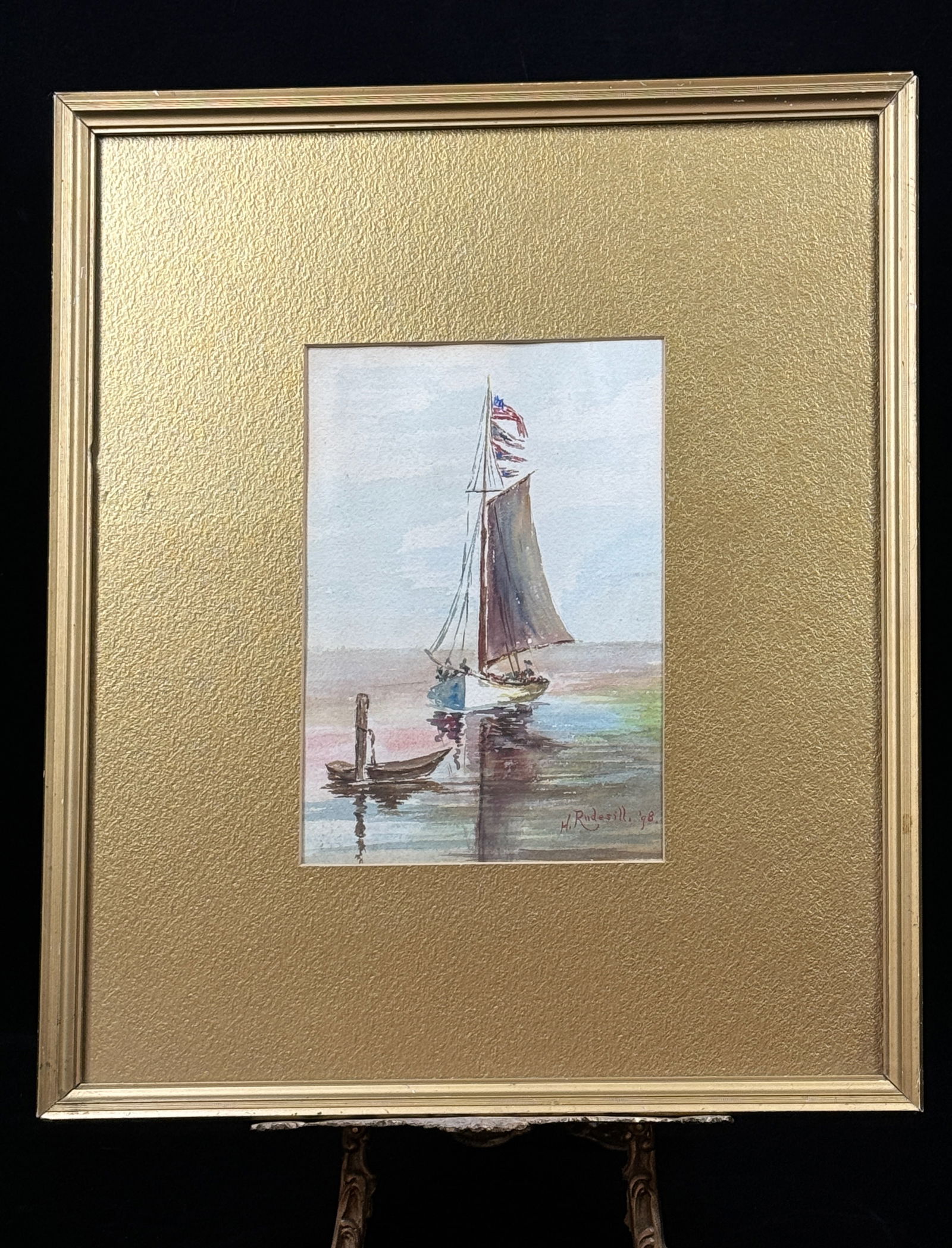 Original watercolor painting of sailboats by M. Rudesill ’98 (1 of 5)