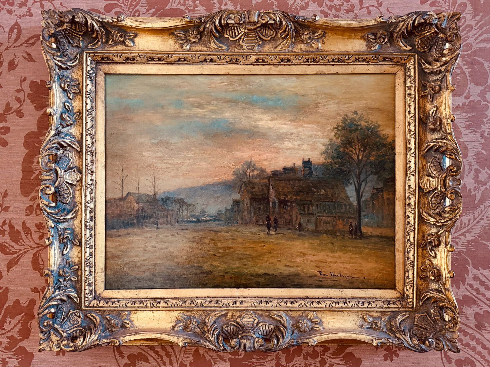 Tonal European Landscape Impressionism Painting by Ron Haslam, British (1 of 6)