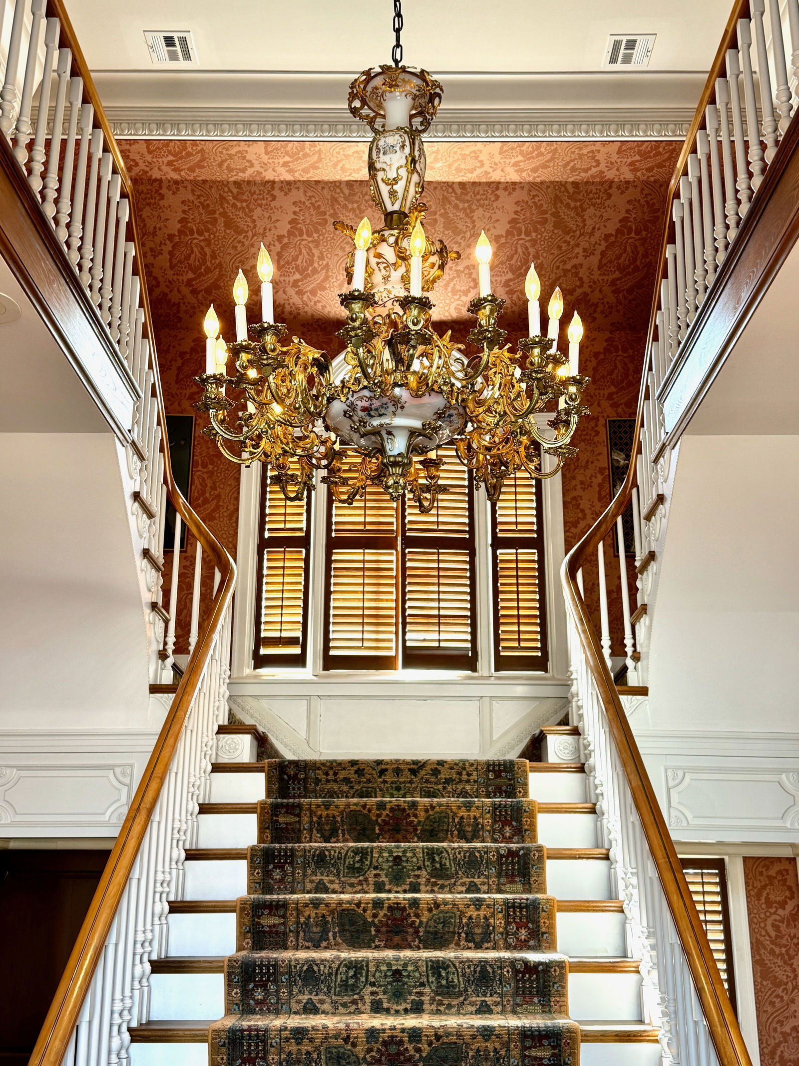 Magnificent and RARE French Rococo Chandelier Gilt Ormolu and Blown Glass (1 of 9)