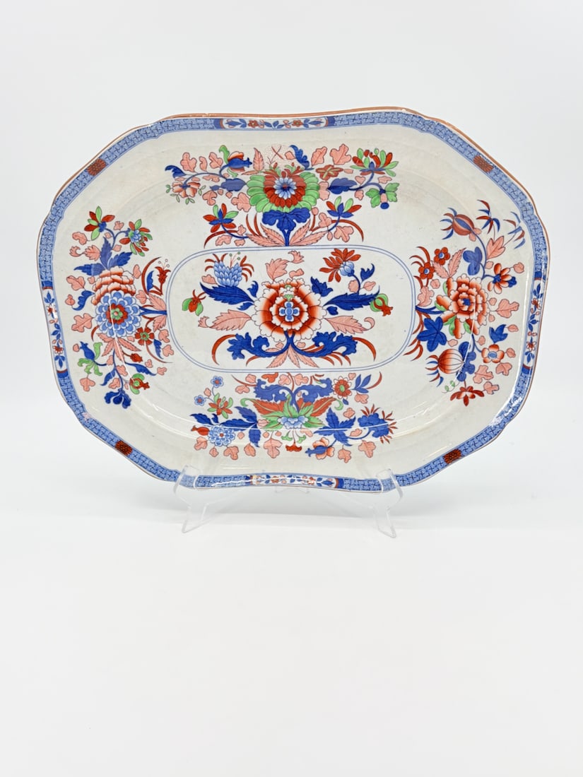 A Large Spode Imari inspired Ironstone Serving platter (1 of 5)
