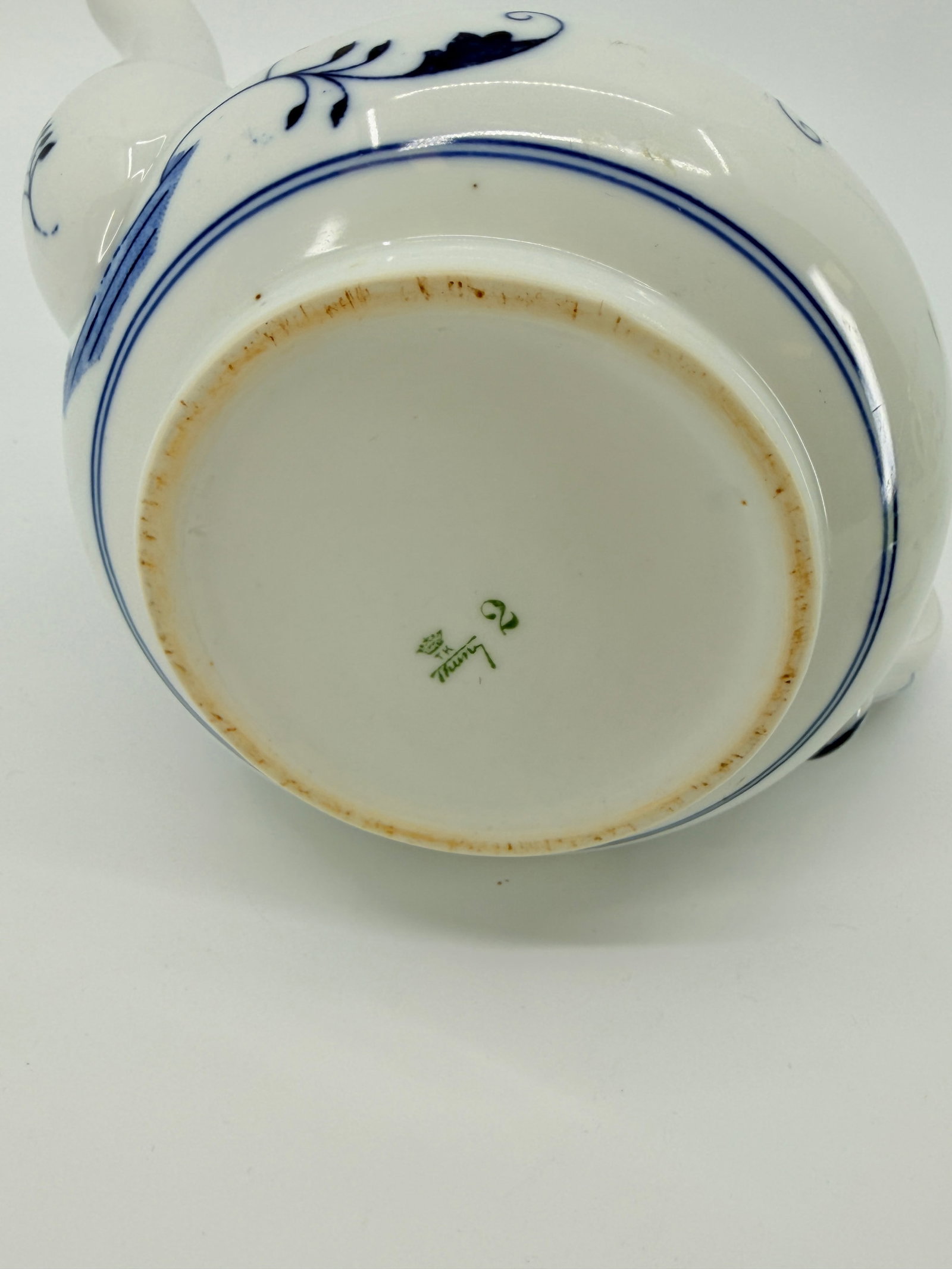 Antique Thun Czech Blue Onion Stackable Teapot With Tea Diffuser - 7