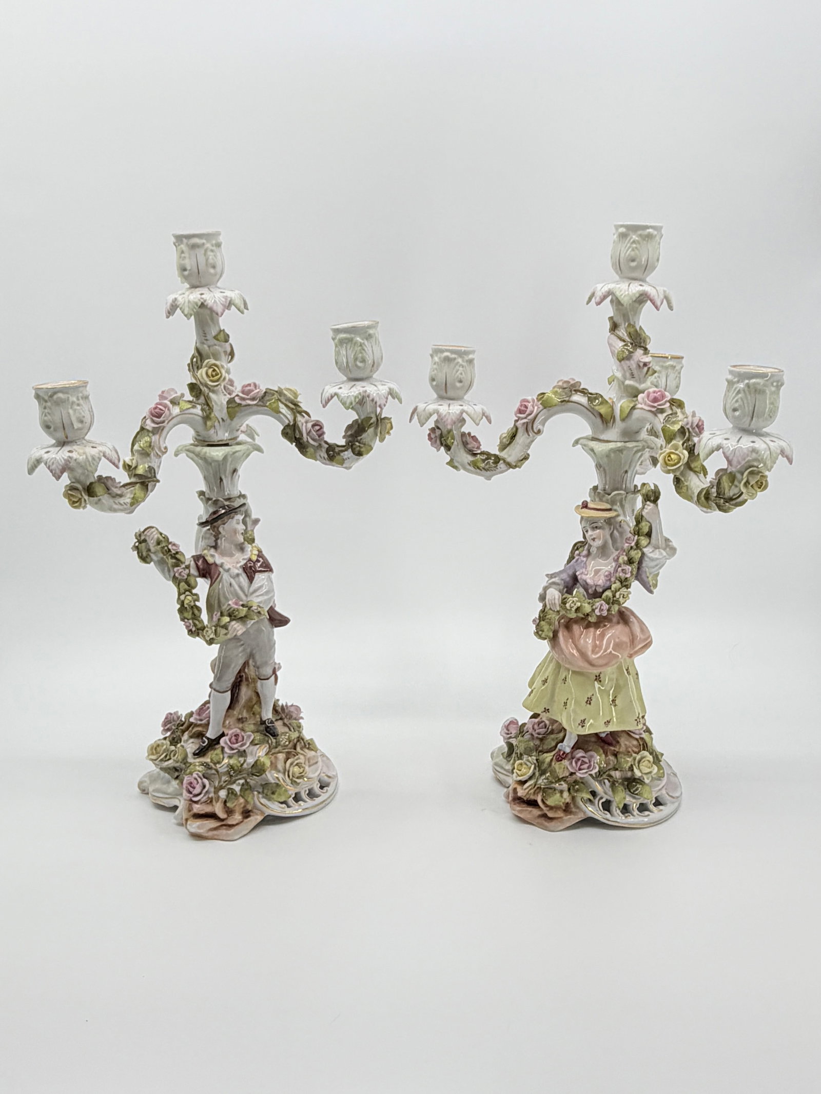 Antique German Schierholz Porcelain Candlesticks (1 of 12)