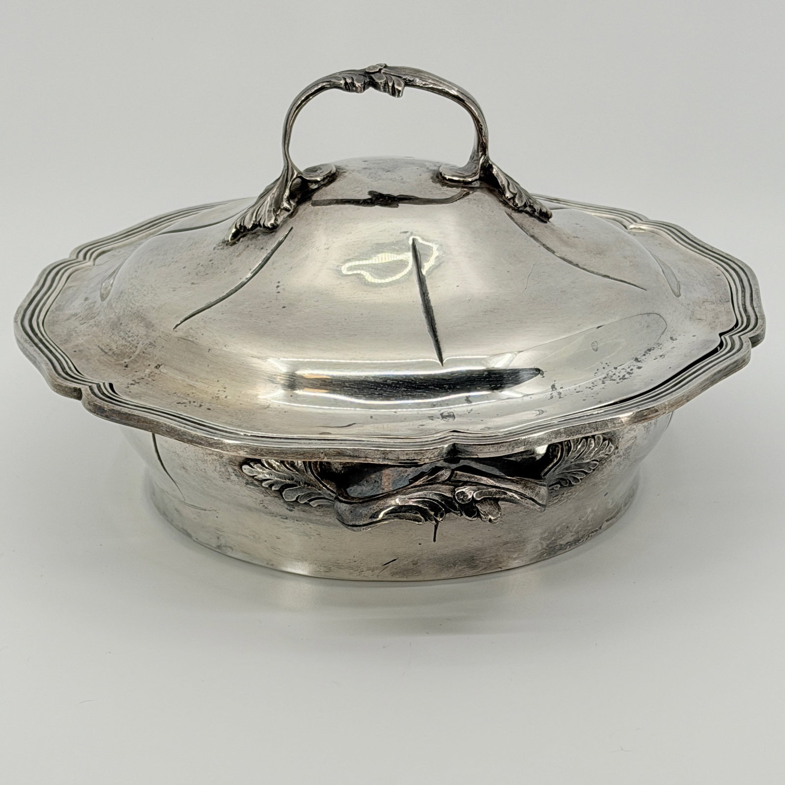 Sanborn Mexico Ornate Spanish Colonial Revival Style Lidded Silver Bowl (1 of 5)