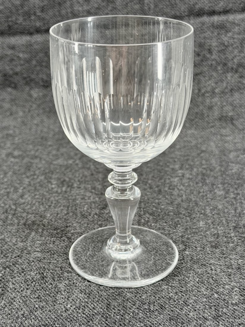 Set of 6 Baccarat Renaissance Cut Clear Red Wine Goblets (1 of 3)