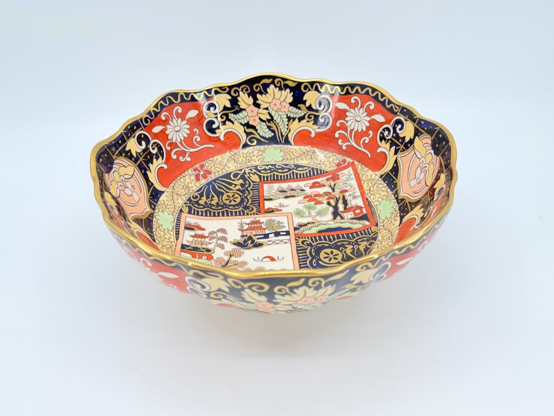Masons Double Landscape Patent Ironstone China Imari Pattern Bowl (1 of 7)