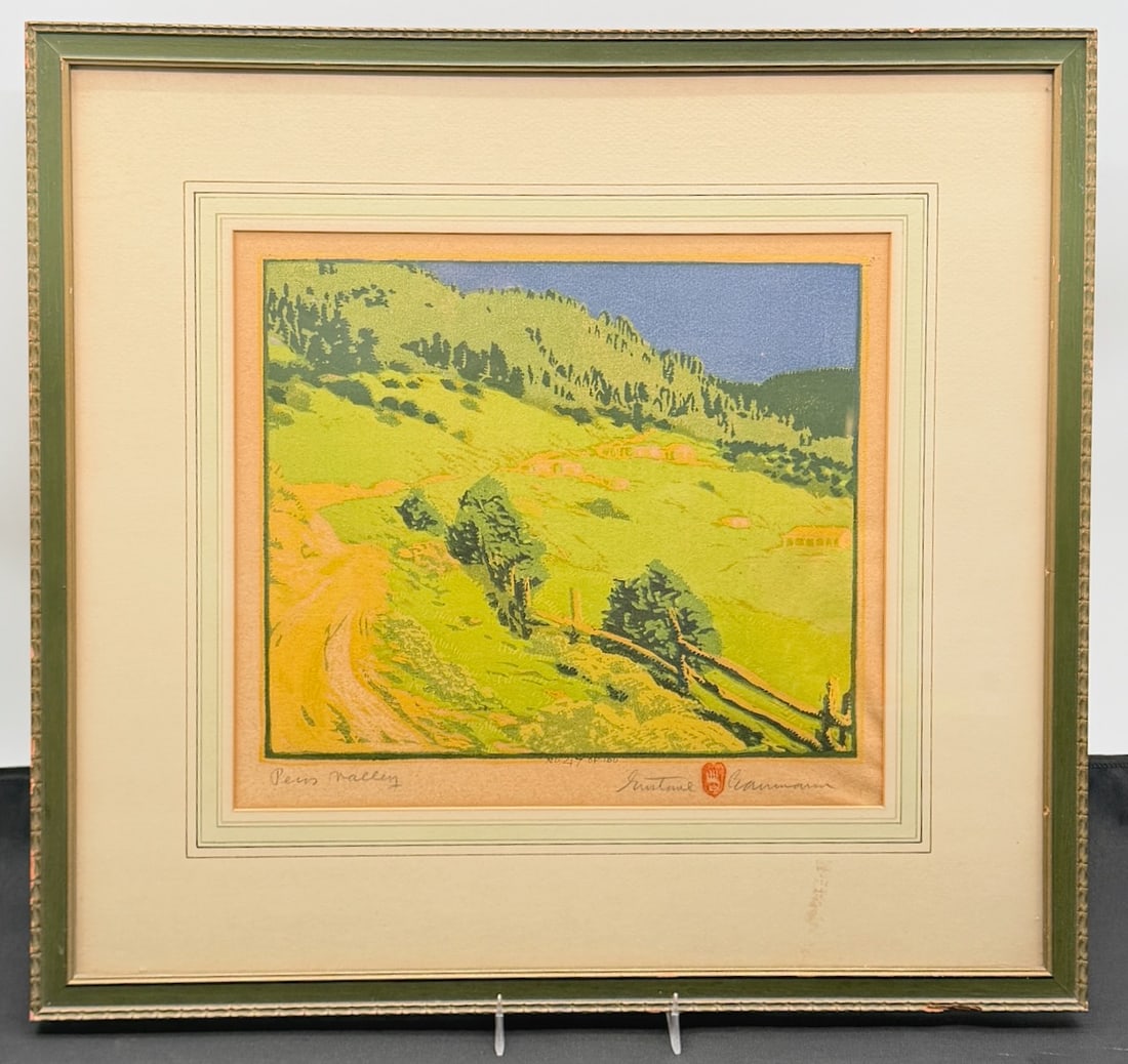 Gustave Baumann Pecos Valley Signed Color Wood Block Print (1 of 6)