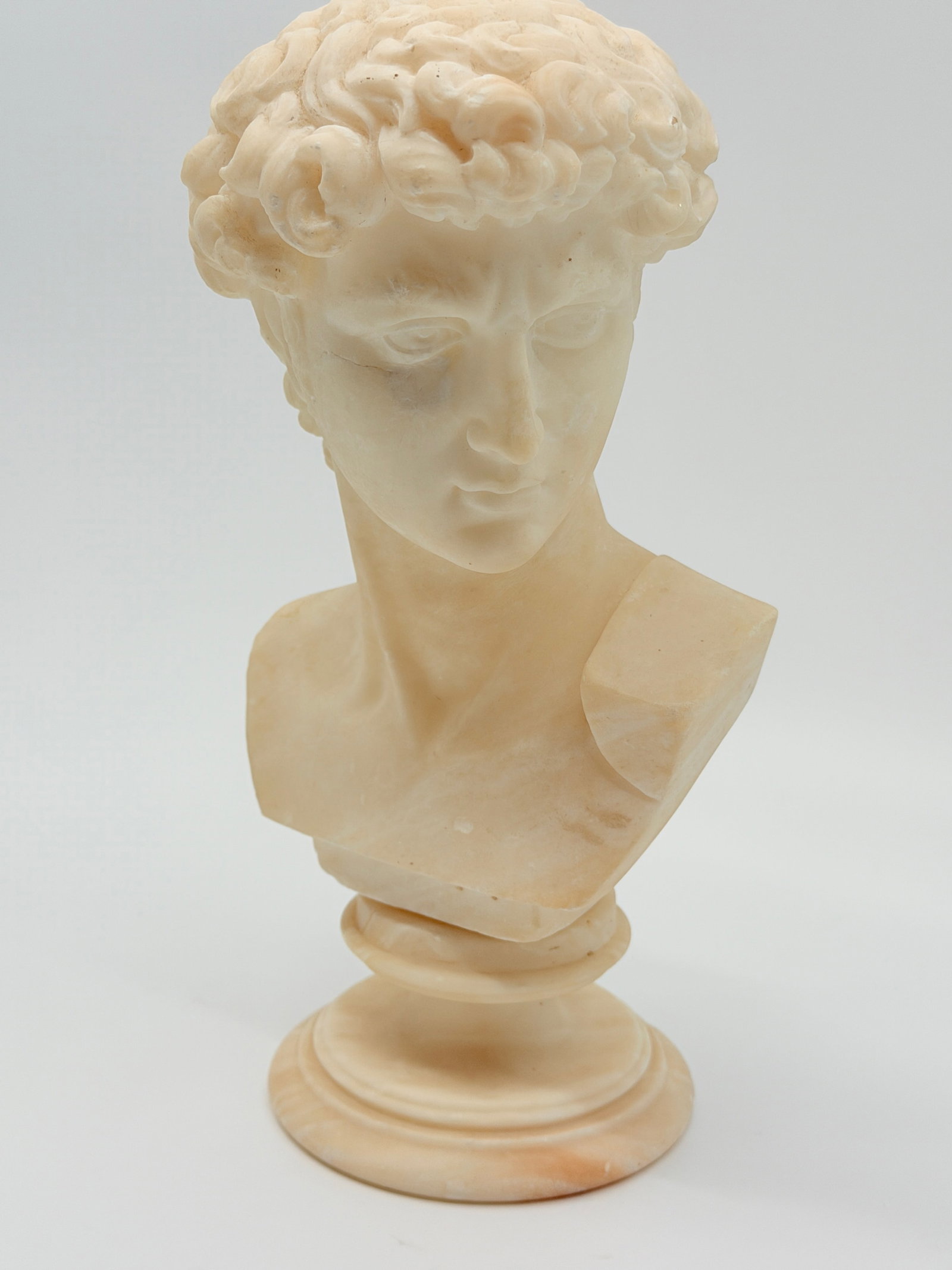 An Antique Hand Wrought Marble But of David (1 of 4)