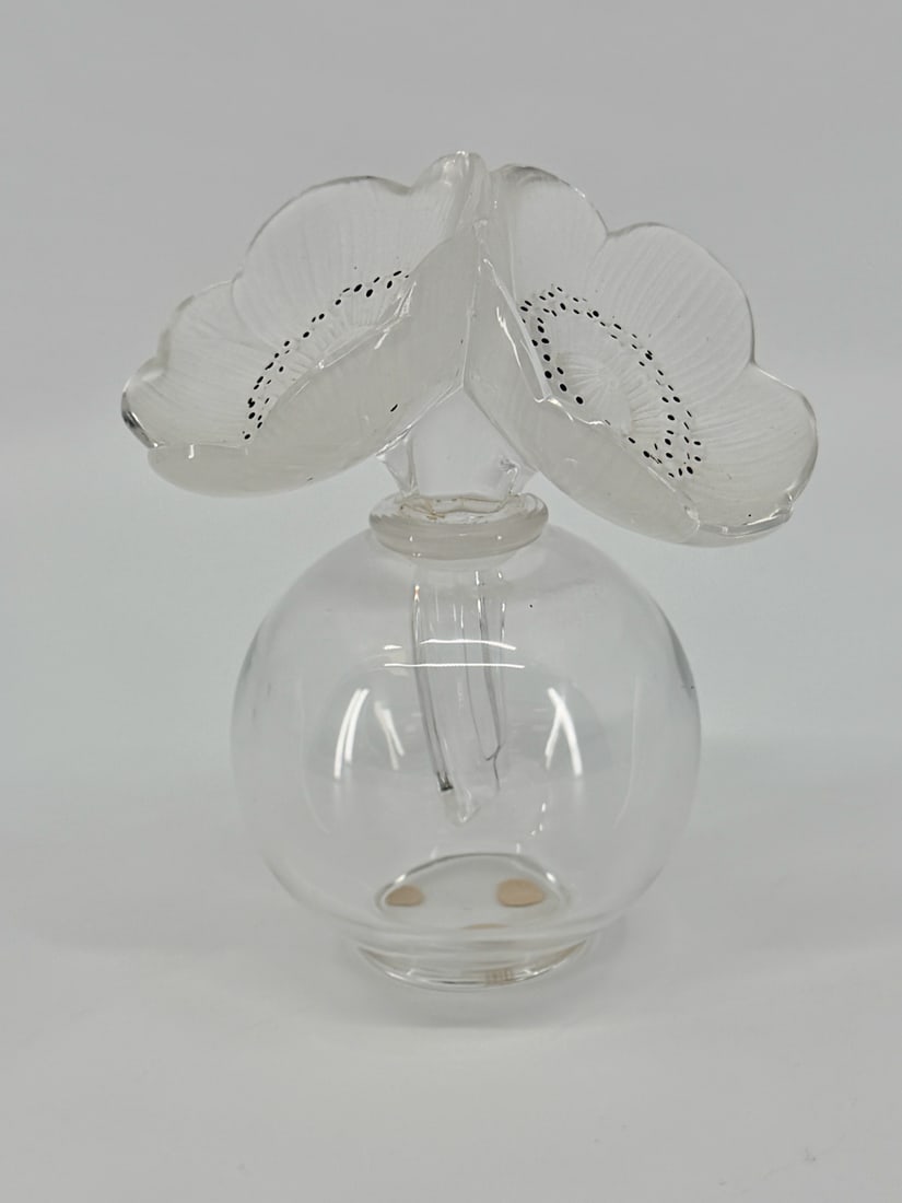 Lalique “Poppy?? perfume bottle and stopper r (1 of 7)