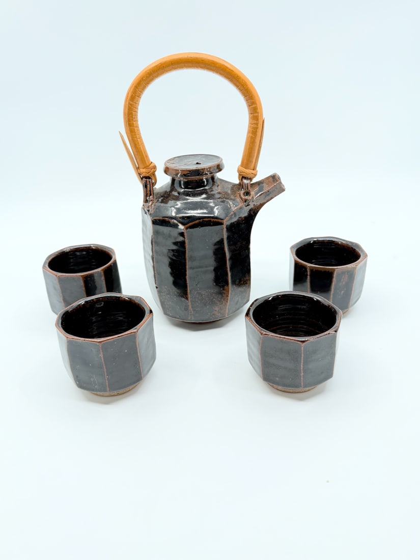 Ray Kahmeyer Bethany CollegeCeramics Artist and Teacher Tea Pot and 4 Cups (1 of 6)