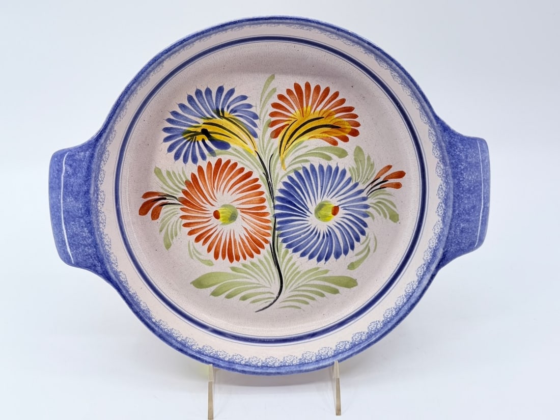 Vintage Pottery Cordon Bleu Baking Dish by Henriot Quimper France (1 of 6)