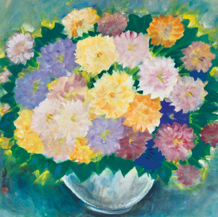 A Vase of Dahlias (1 of 1)