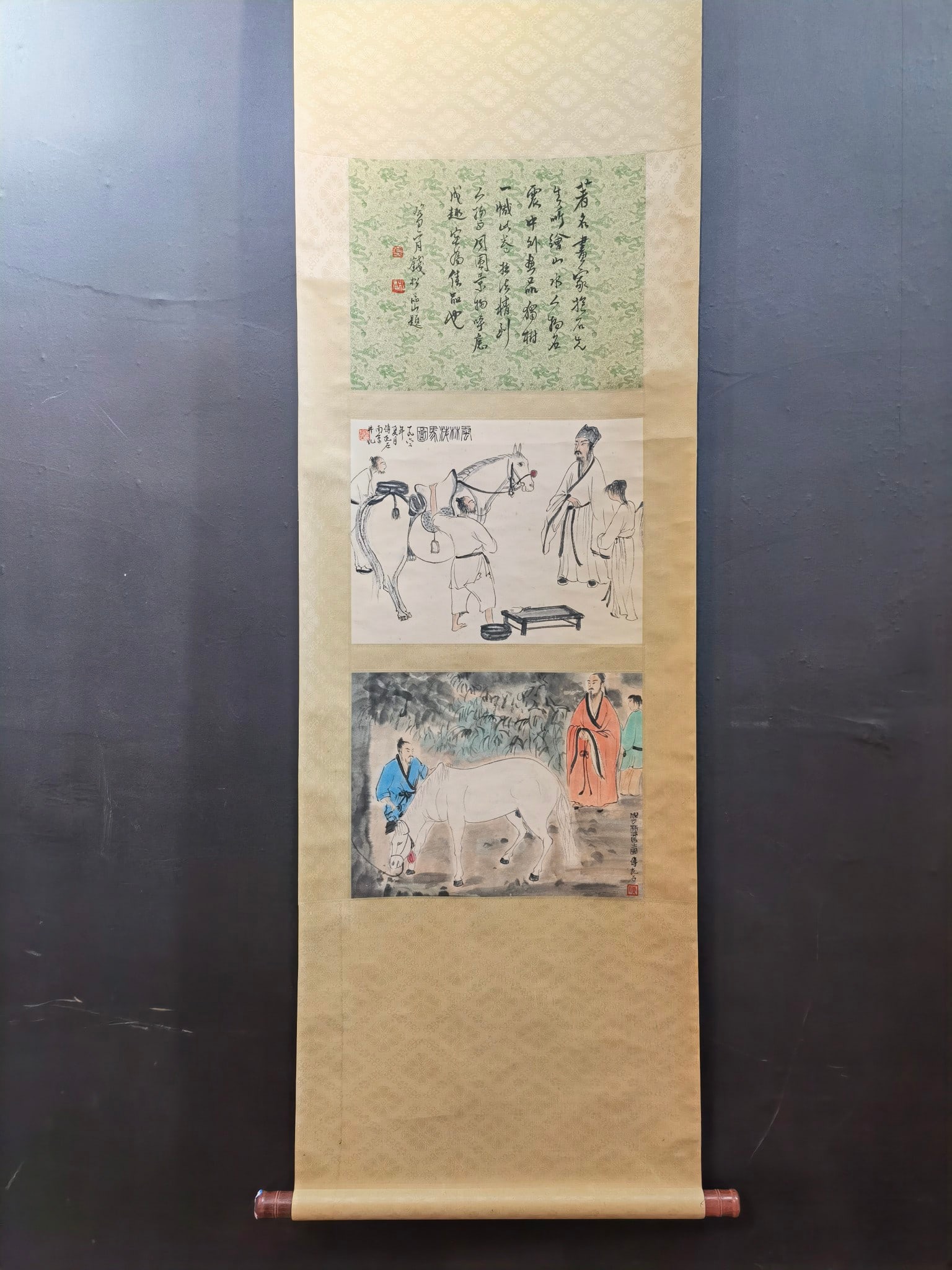 Fu Baoshi's Ma Shitu on paper: Fu Baoshi's painting of Ma Shi on paper, single screen size 40.7X31.2 Provenance : Private collection, Brussels, Belgium.