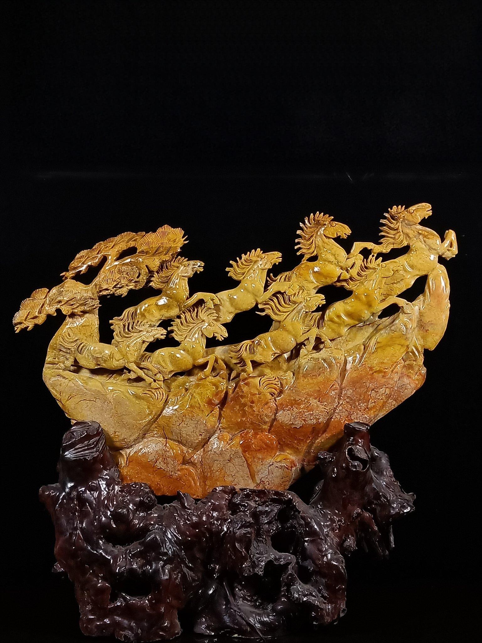 Shoushan Stone Eight Talents Painting (1 of 9)