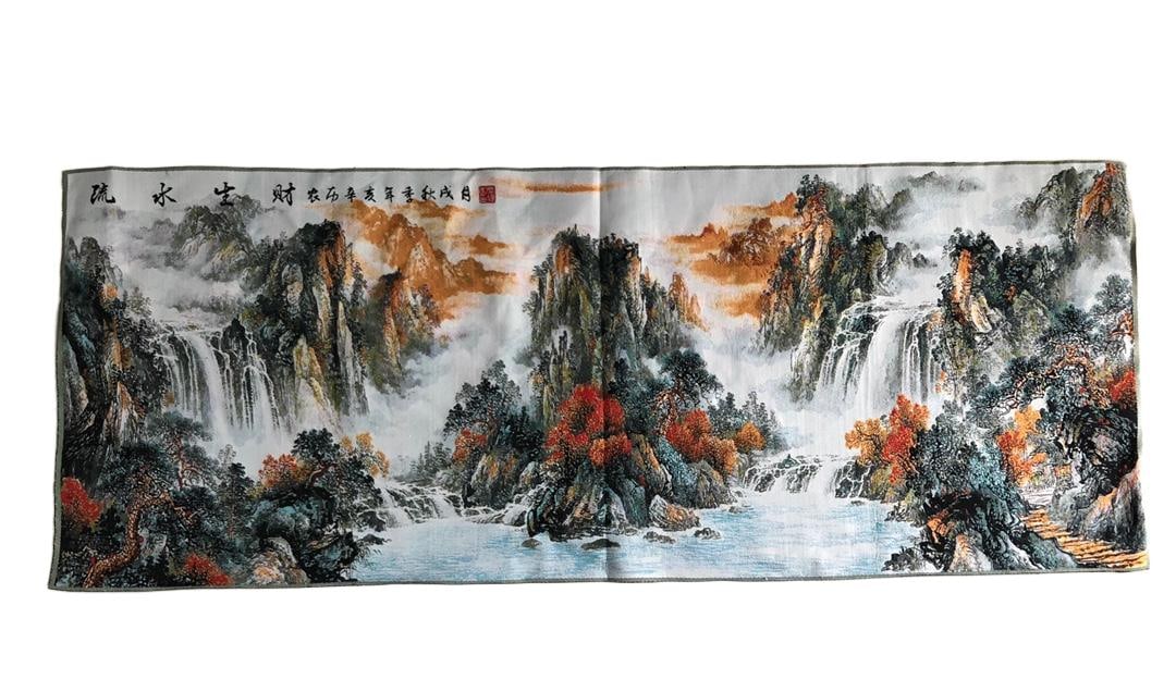 (Flowing Water Brings Wealth) Brocade Painting (1 of 7)