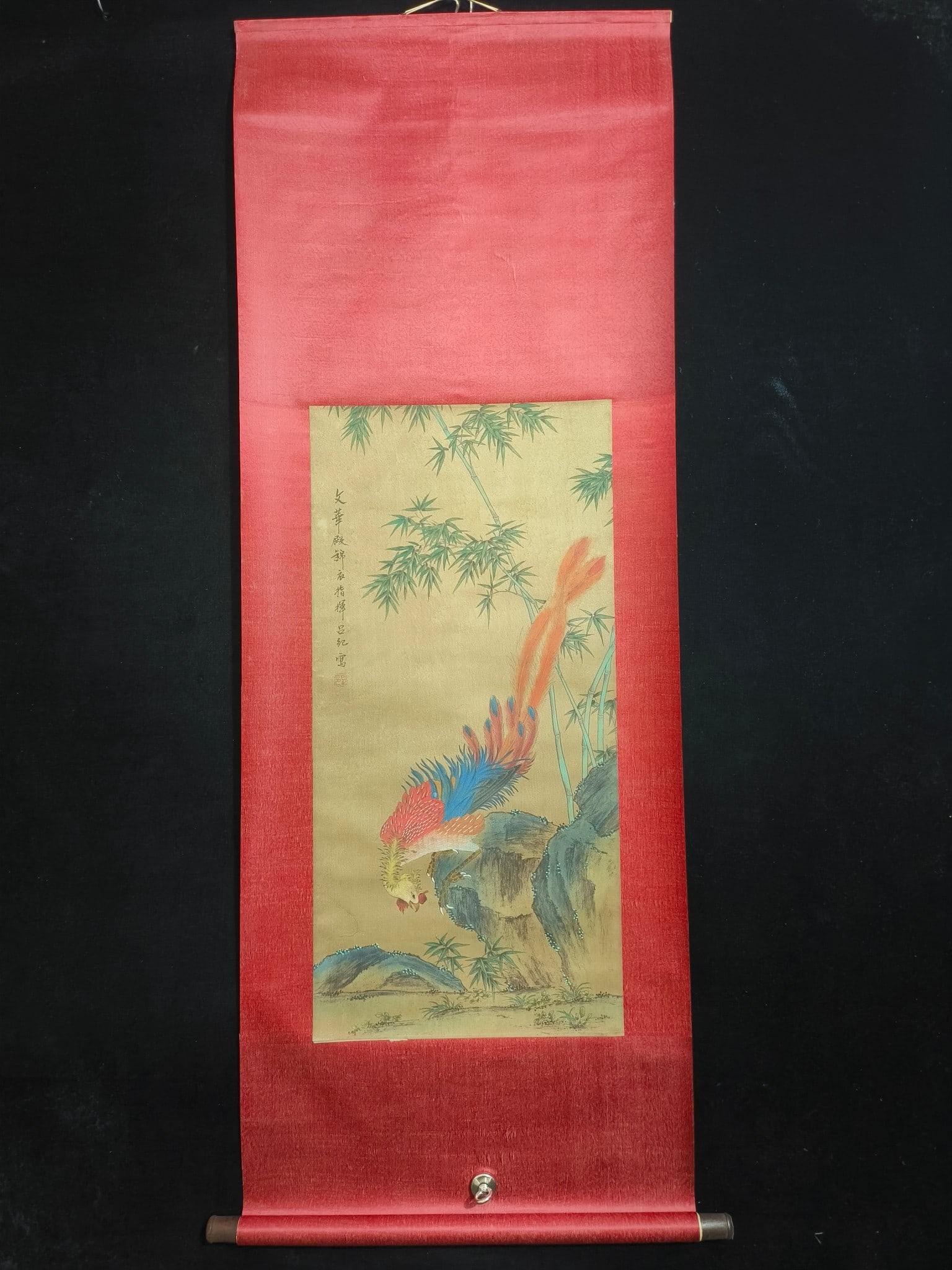 (Lu Ji's Flower and Bird Painting) Three-foot Silk Hand-painted (1 of 8)