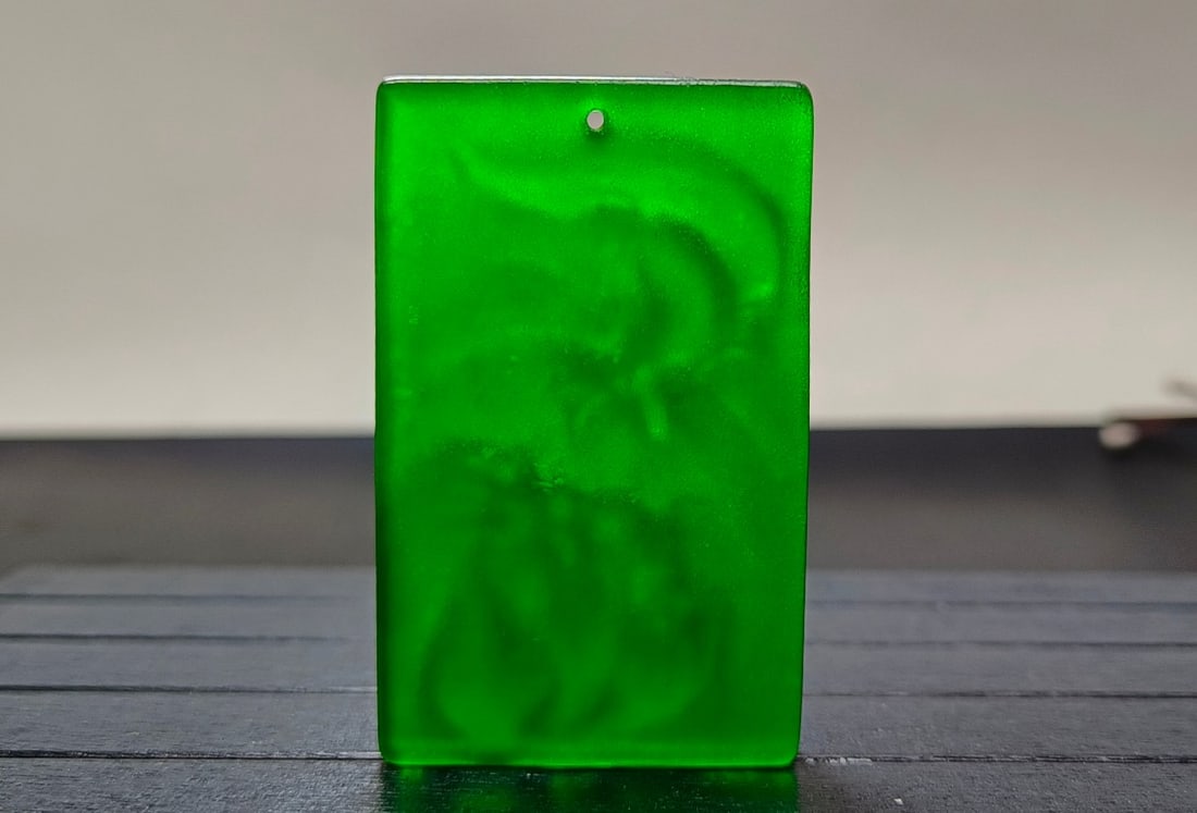 Dragon Stone Imperial Green Jadeite Pendant (1 of 8)