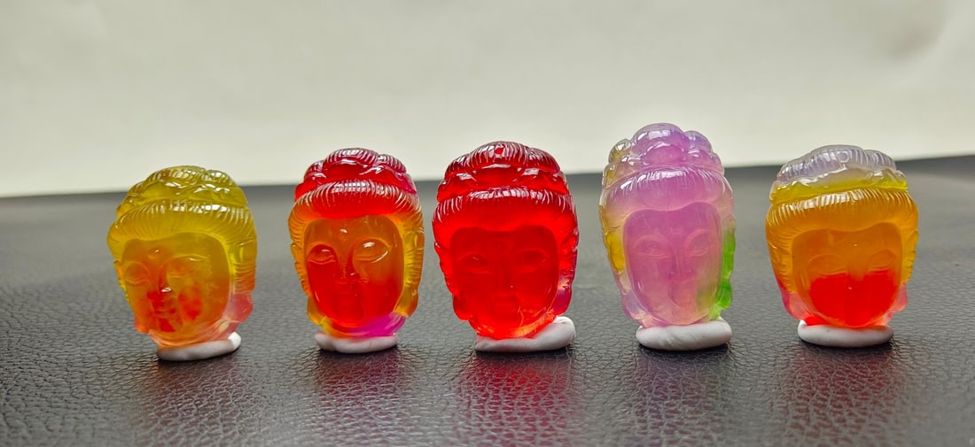 Top-grade dragon stone type, colorful, extra-large and extra-thick jadeite Buddha head pendant (1 of 7)