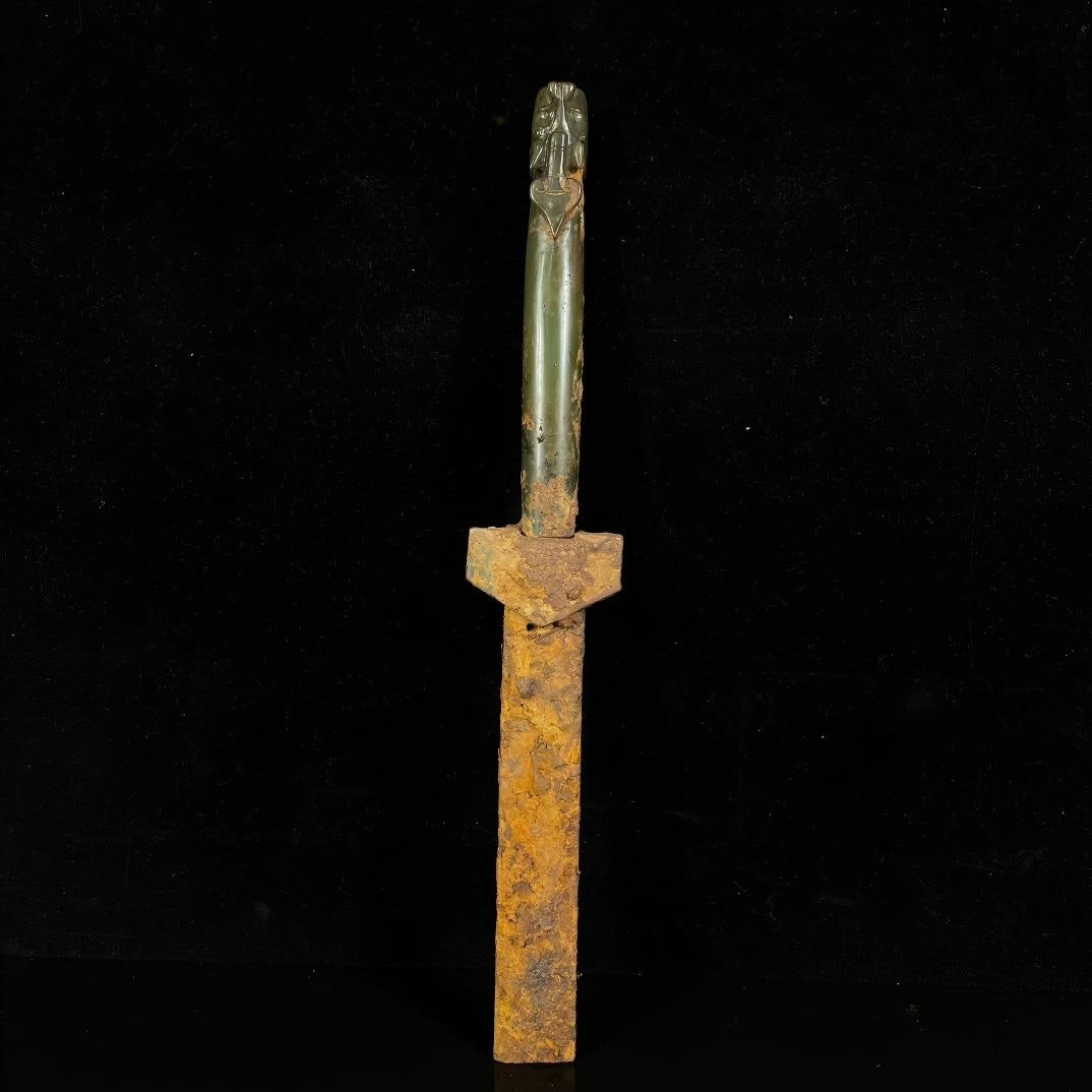 Hetian jade seed material jade sword (1 of 6)