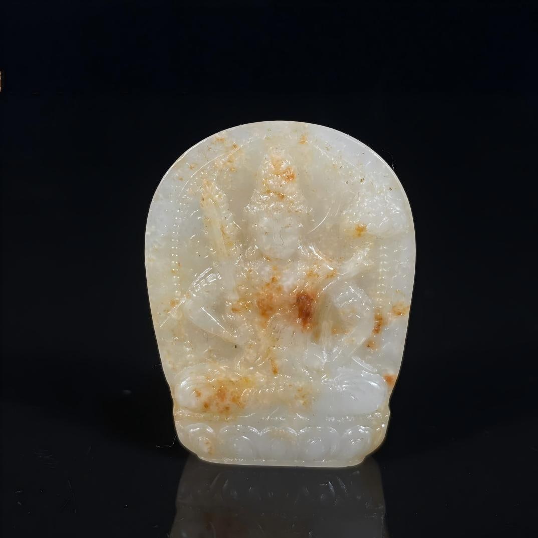 Buddhist amulets carved from Hetian jade pebbles (1 of 9)