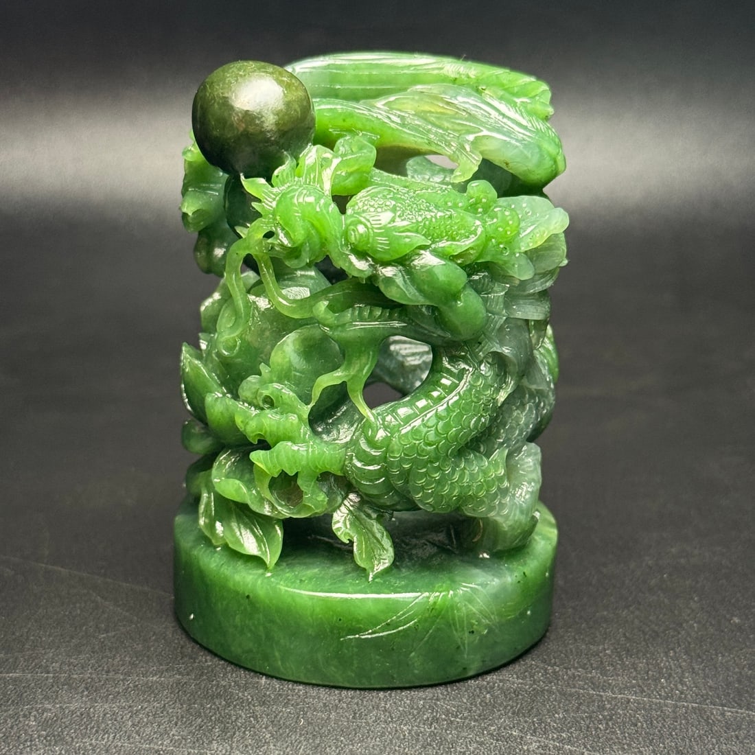 Hetian jade, green jade, dragon and phoenix jade seal material (1 of 9)