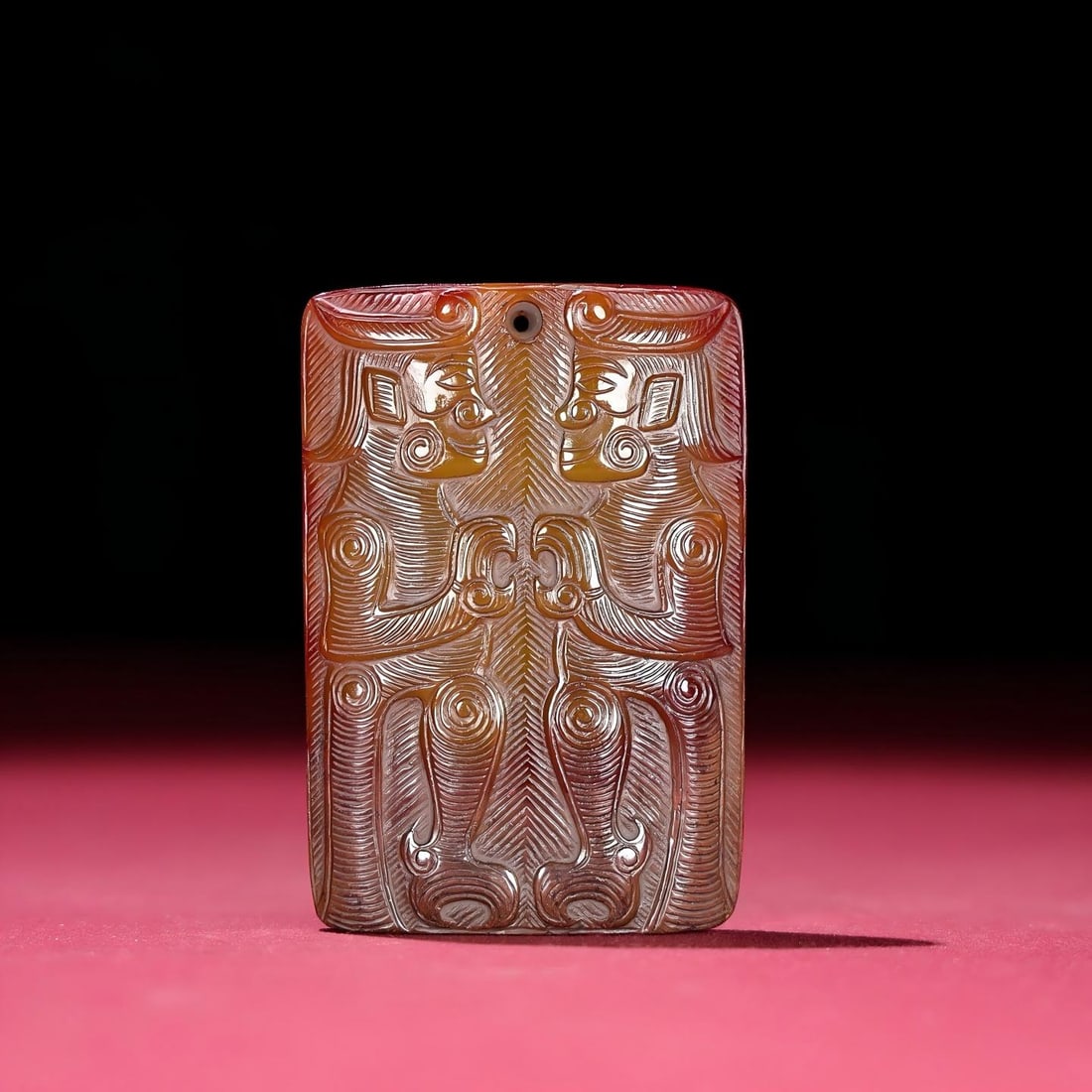 Hetian jade unearthed full-patina double pendant (1 of 9)
