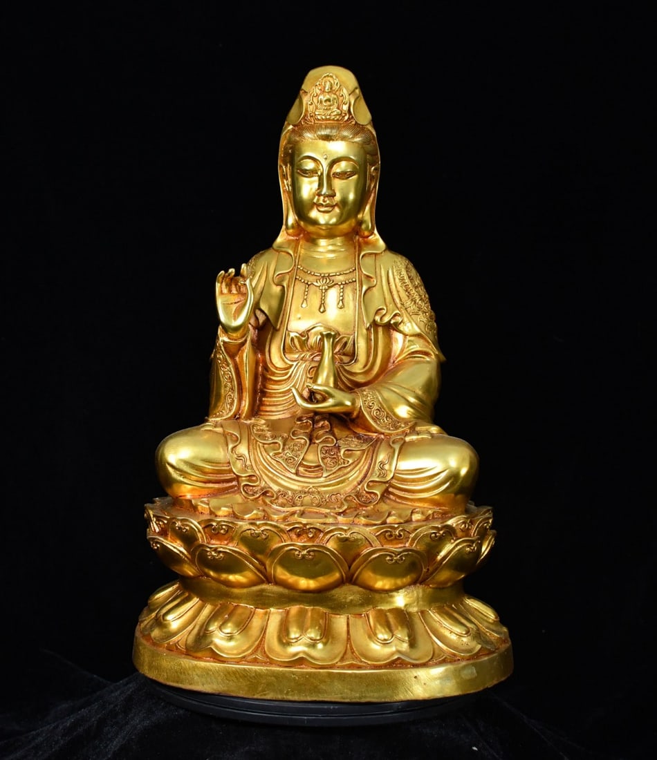 Bronze Buddha Statue Guanyin Bodhisattva (1 of 9)