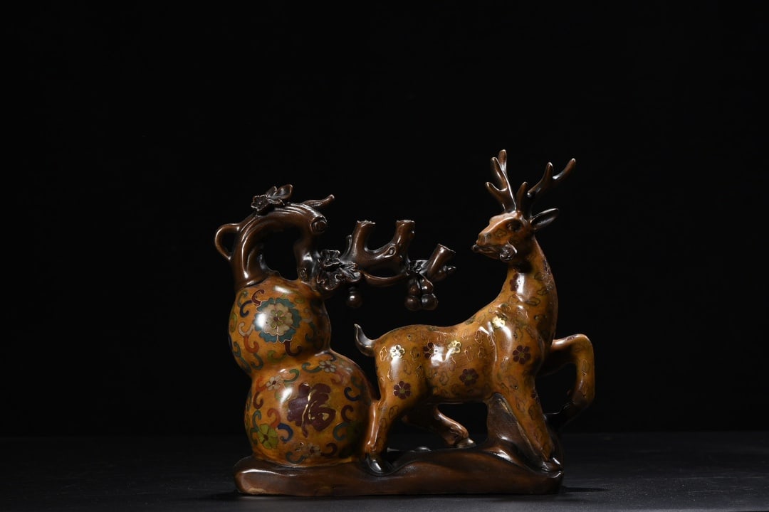 Cloisonne Lucky Charm Ornament: Cloisonne "Fortune and Prosperity" Ornament: 22cm long, 7cm wide, 21cm high, weighing 2645g Provenance:Private collection, Manchester, The United Kingdom. Our cooperative logistics services provider e