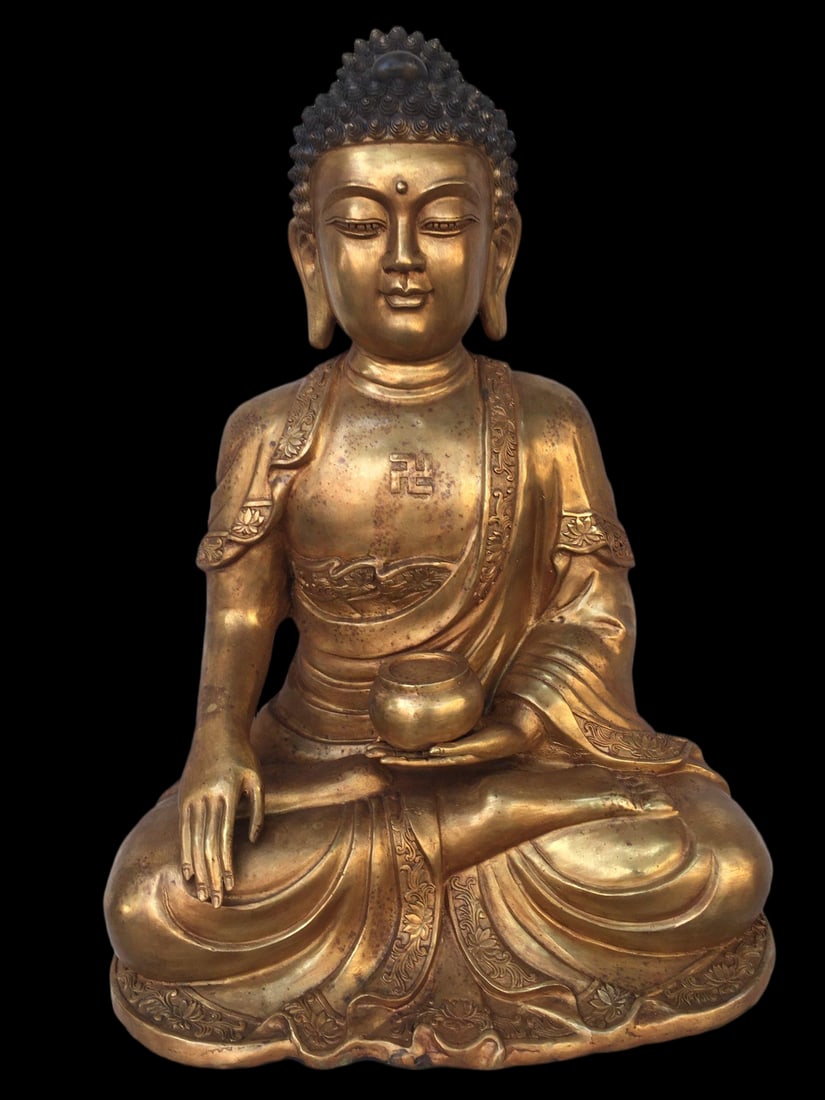pure copper Buddha statue (1 of 9)
