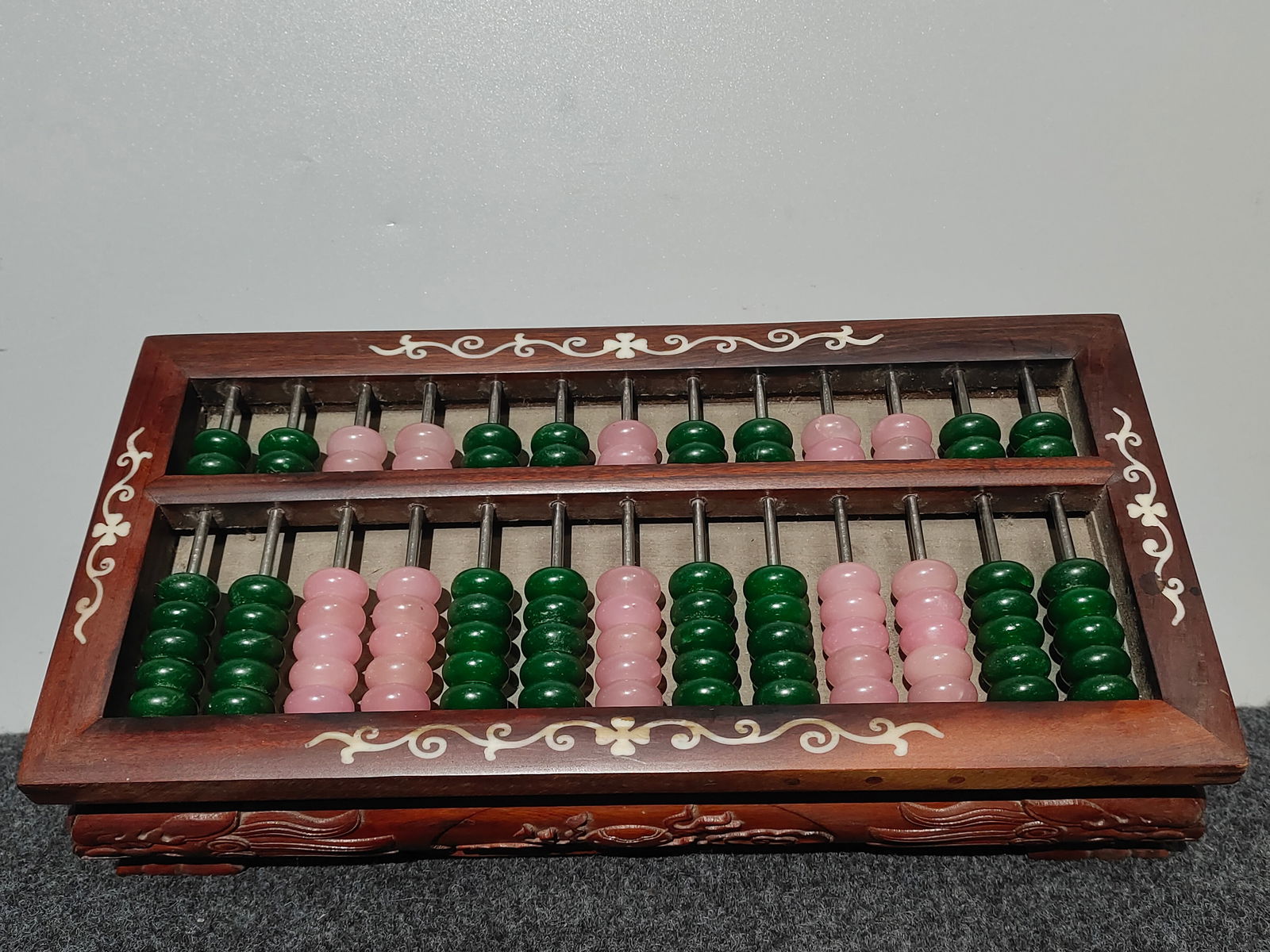 Rare Rosewood and Jade Abacus (1 of 9)